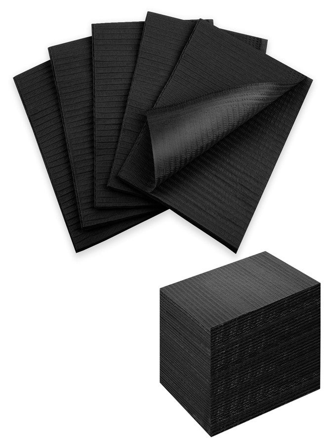 Gusnilo Nail Art Table Mat - Disposable Nail Paper Towels (50PCS) - Black Waterproof 3-Ply Nail Art Paper 13" X 18" Pads for Nail Table Decoration Kit, Nail Art Accessories - Image 1